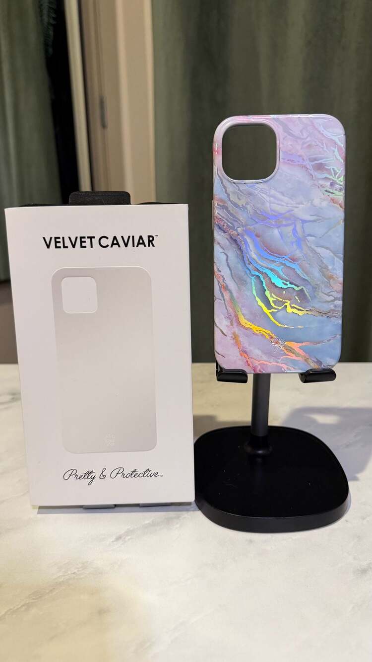Velvet Caviar Holographic Marble MagSafe iPhone 13 Case